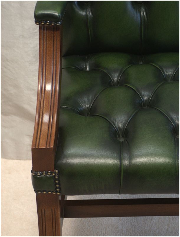 9017 Fixed Gainsborough Desk Chair in Green (7)